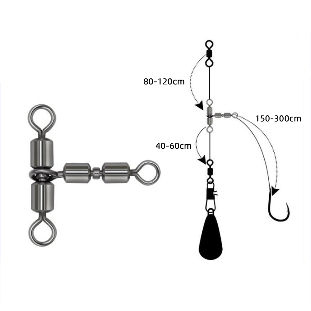 Tippet Line - 10 Uds. De giratorios de pesca
