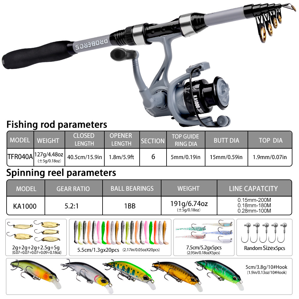 Kit de Caña de Pescar Telescóp - Freshwater Line reseña y precio