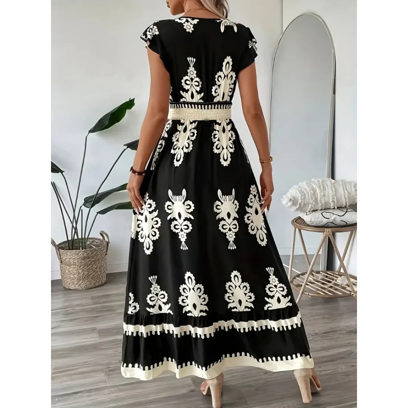 Vestido acampanado con cuello  - Tippet Line reseña y precio